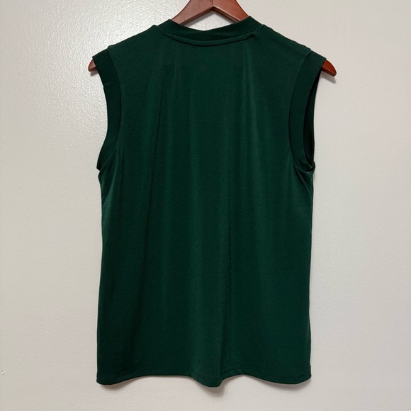 Banana Republic Emerald Green Neck Tie Sleeveless Top Women’s Small Career Wear - Picture 3 of 9